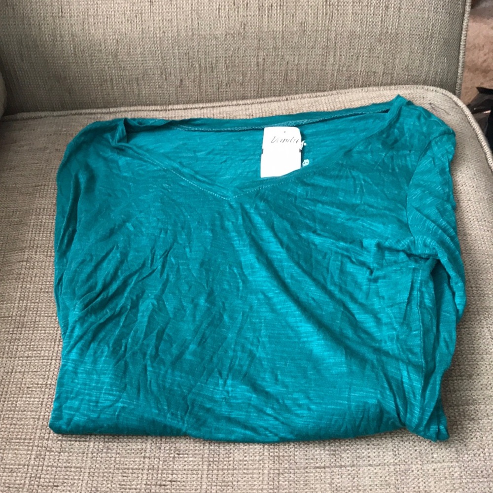 Sheer long sleeve tee.